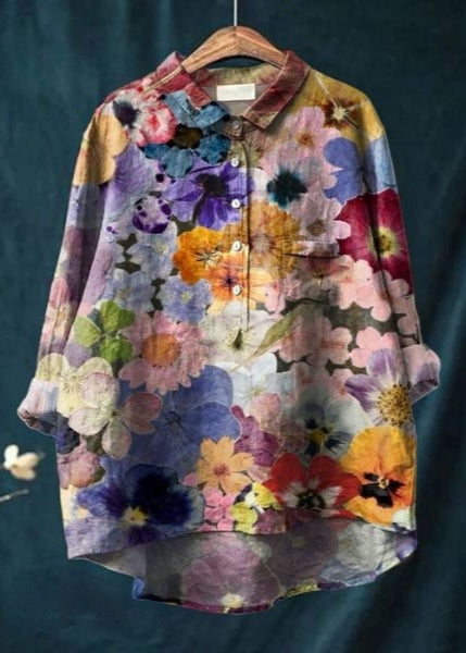 Lila - Chemisier à imprimé floral