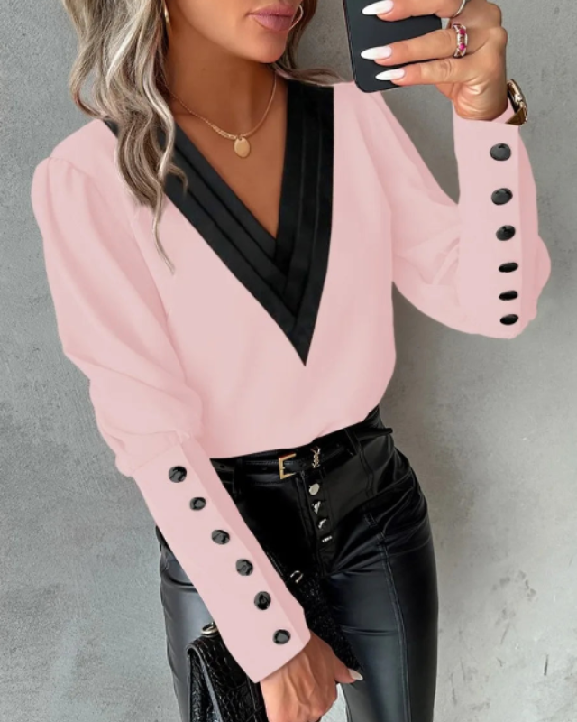 Jovi - Blouse V-Neck Élégante