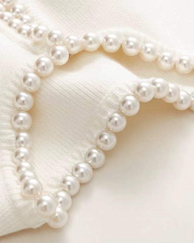 Iris - cardigan Élégant à Perles