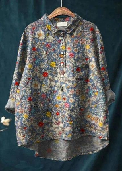 Lila - Chemisier à imprimé floral