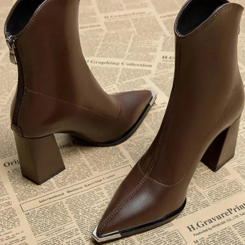 Tova -  Bottes à Pointe Chrome